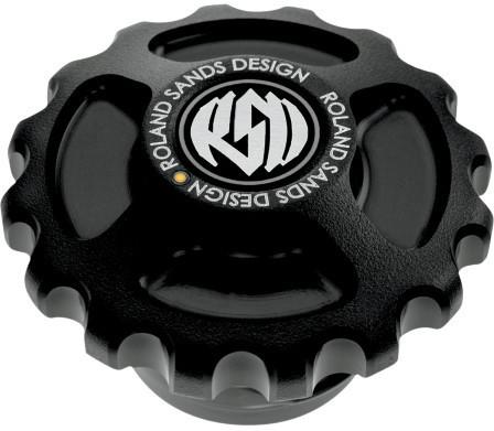 Roland sands black ops gear drive gas cap w/ led fuel gauge for 1996-2012 harley