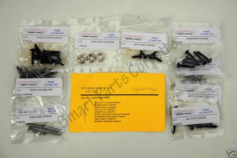 1977 corvette interior screw kit!