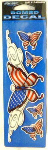 Lethal threat designs domed american butterfly decal