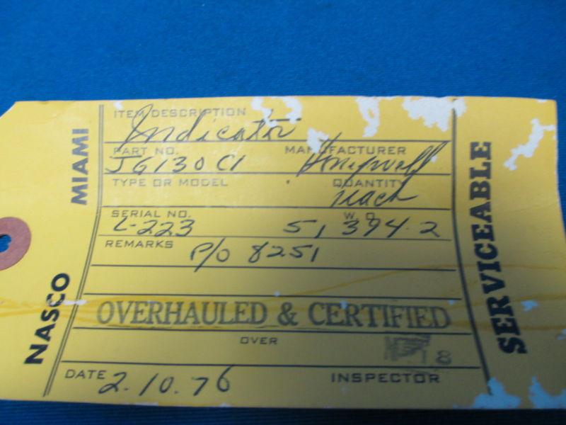 Honeywell Oil Quantity Indicator P/N: JG130C1 S/N: L-223, US $59.99, image 10