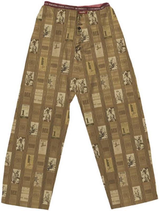 New smooth industries vintage loungewear adult 100% cotton pants, brown, med/md