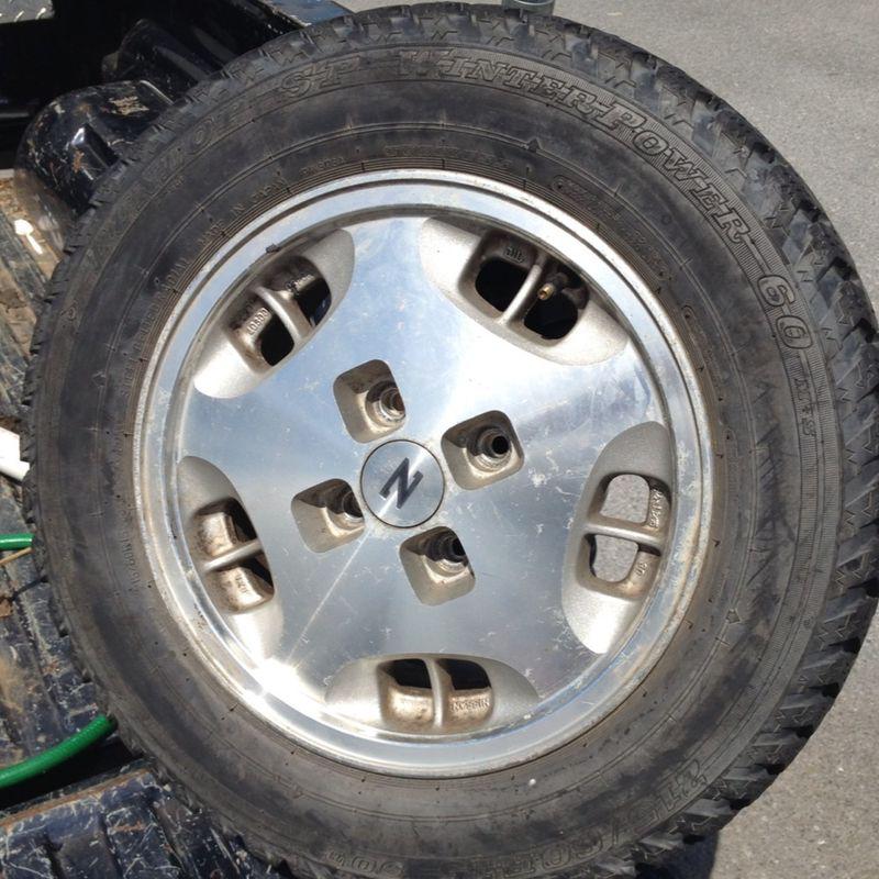 Tires and rims (2) nissan z 15 inch x 6 1/2 tires 215/60/r15