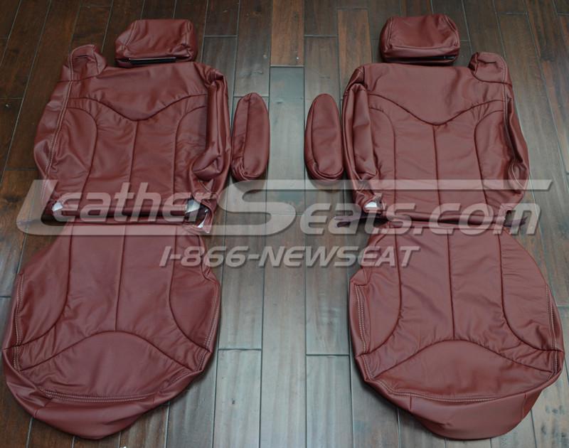 Find 2002 GMC Yukon Leather Upholstery Seat Covers Medium Red! 02 in