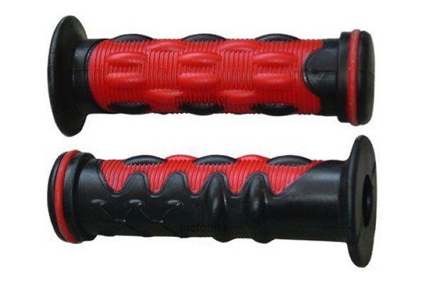 Suzuki atv 2x4 4x4 quad eiger ozark vinson red knobby handlebar gel hand grips 