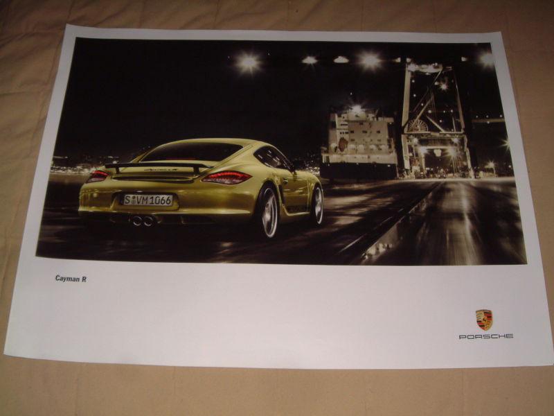 Porsche factory issued showroom poster of the porsche cayman r (n0.16)