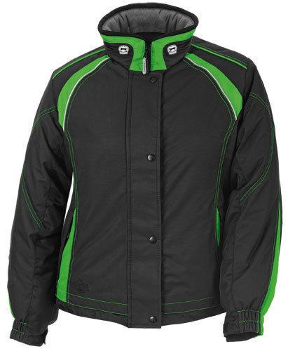 Choko women's powder snowmobile jacket black/green large