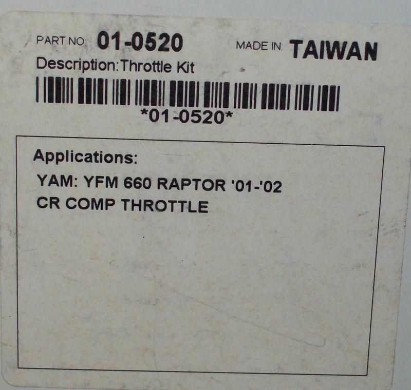 MOTION PRO TWIST THROTTLE KIT YAMAHA RAPTOR 660 2001-2005 CR COMP 01-0520 NEW!!, US $35.99, image 3