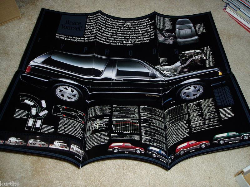1993 GMC Typhoon sales brochure folder dealer literature, US $12.95, image 2