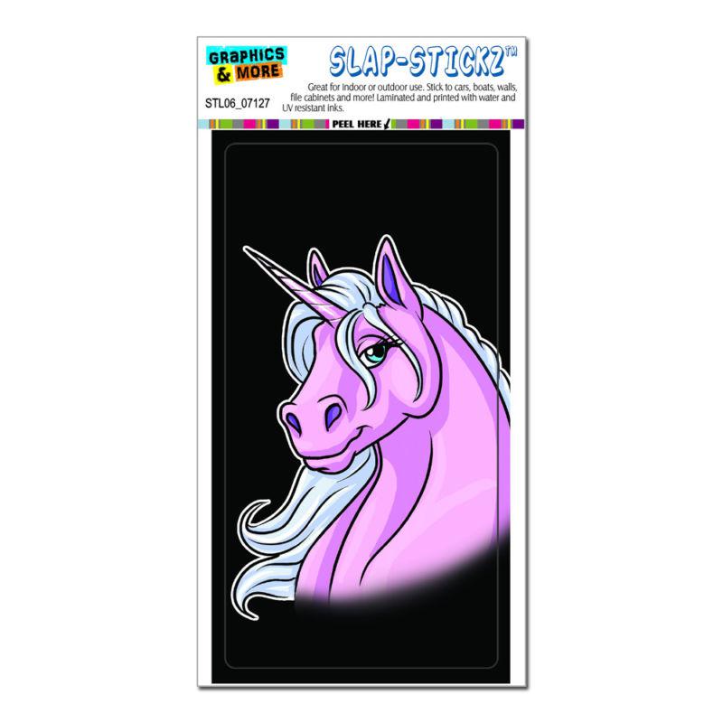 Unicorn on black - slap-stickz™ automotive car window locker bumper sticker