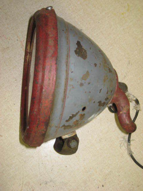 Vintage early working 6v old search or spot lamp light w/mount teens 1920's
