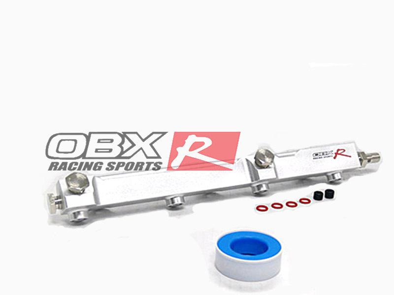 Obx fuel rail fit for honda 92-96 prelude h22 h23 / 92-02 h22a silver