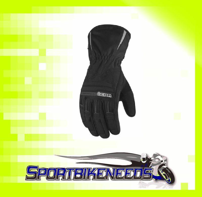 Icon womens pdx waterproof gloves black size x-small xs