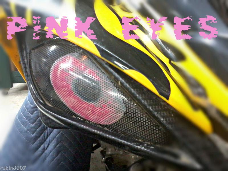 Yamaha raptor 660  pink eyes headlight covers " rukindcovers" for the girls 