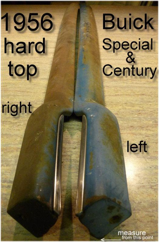 1956 buick special & century front door garnish window mldgs 1 pair l & r w/trim