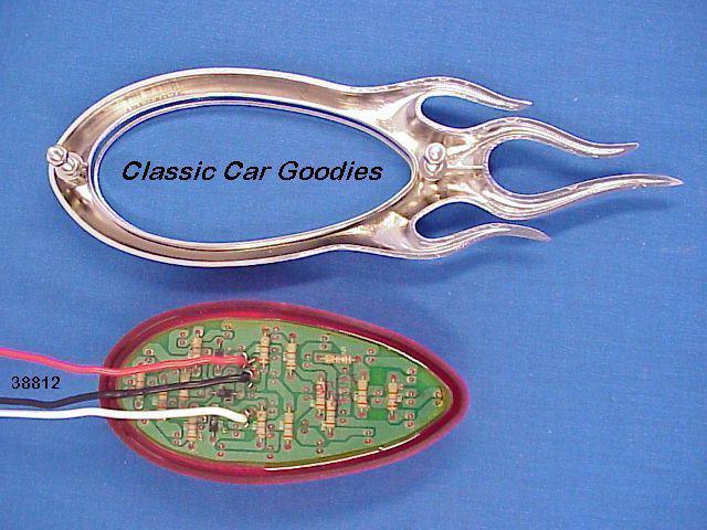 1938-1939 Ford Tail Lights (2) Red Led. Chrome Flames 12V, US $66.99, image 4