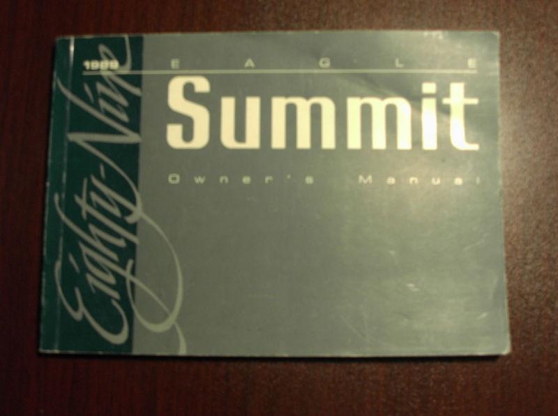 1989 89 eagle summit owner manual book chrysler motors - great gift -