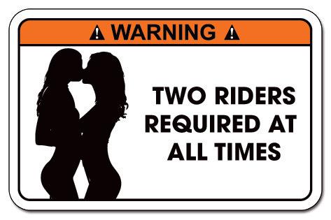 Funny warning decal sticker jdm drift nissan,toyota,vw,datsun,honda - two riders