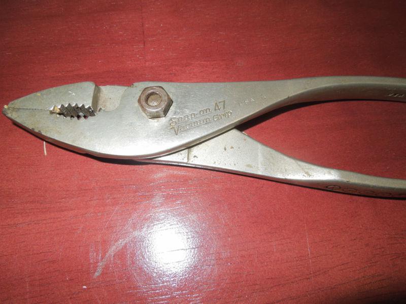 Vintage Snap on # 47, Vacuum Grip, Slip Joint Plier 7 1/2