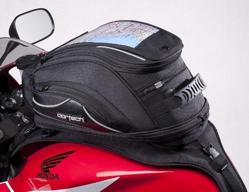 Cortech super 2.0 18 liter strap mount motorcycle tank bag sport bike 18l