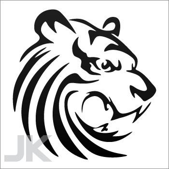 Decal stickers lion lions angry attack open mouth jungle wild cat 0502 ag9a2