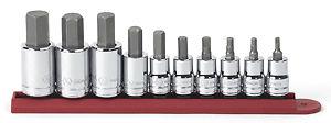 Gearwrench 80579 10 piece sae hex bit socket set