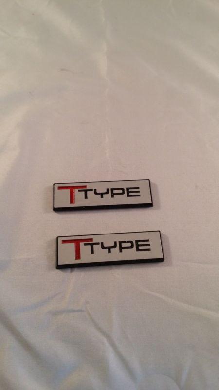 Buick t type metal silver emblem ornament oem badge nos regal electra ttype