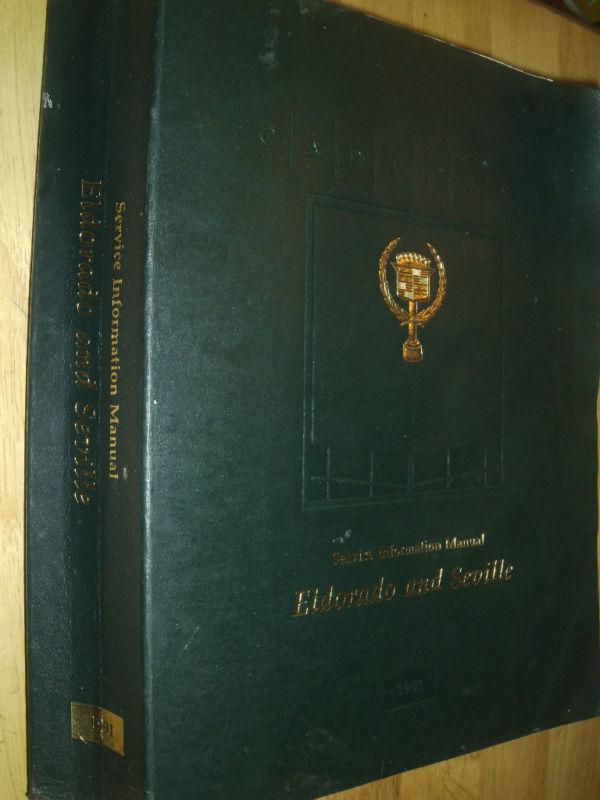 1991 cadillac eldorado & seville shop manual original g.m. book!