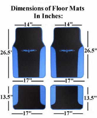 Blue Black Xtreme Car Truck SUV Seat Covers pkg w/ Tattoo Floor Mats & More #5, US $51.31, image 6