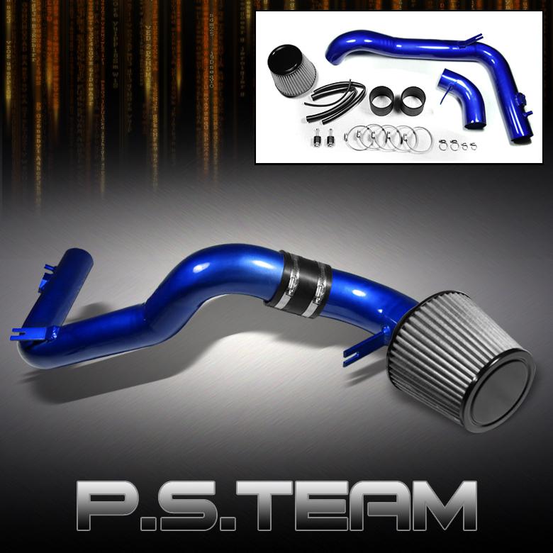 08-12 accord v6 3.5l blue aluminum cold air intake+stainless washable filter new