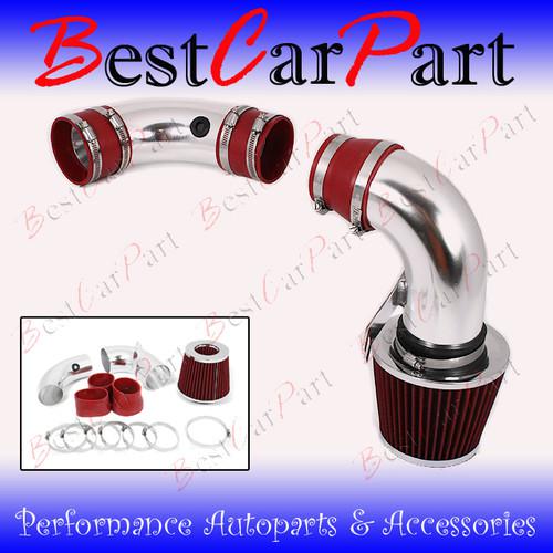 Bcp red 96-05 sonoma/hombre/bravada 4.3 v6 cold air intake induction kit+filter