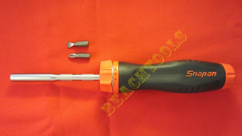 New Snap On Red Soft Grip Ratchet Screwdriver with 2 Bits SGDMRC44B Made In USA, US $75.98, image 2