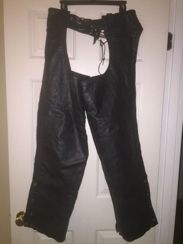Women's leather chaps large -