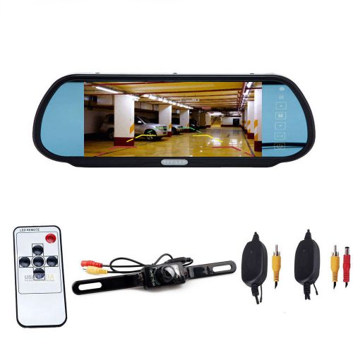 Sell 7" LCD Screen Car Rear View Backup Mirror Monitor+Wireless Reverse