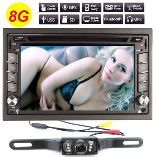 Double 2din 6.2" car stereo radio dvd player ipod bluetooth tv mic mp3 sd+camera