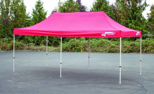 Longacre 20001 red pop-up racing pit canopy - 10&#039; x 20&#039; imca drag circle track