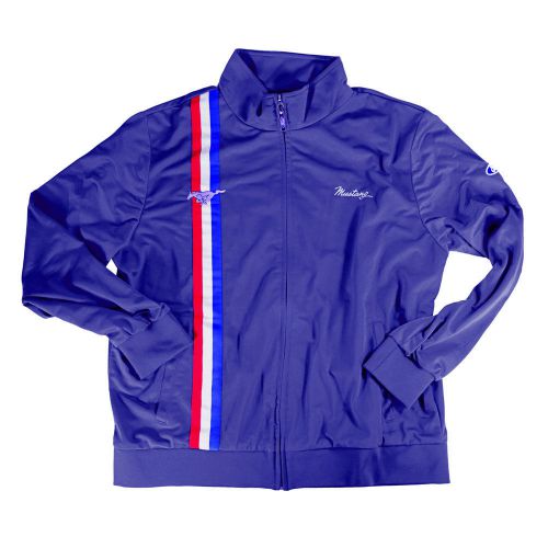 Apparel mustang stripe jacket blue x-large | cj pony parts