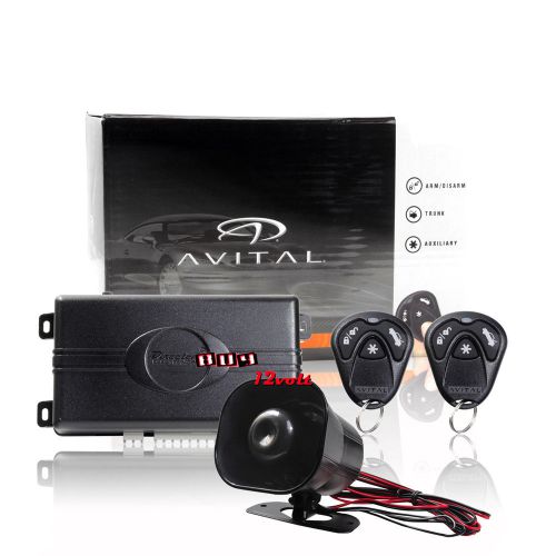 Avital 3100l 3-channel car alarm with 2 remotes and keyless entry with horn
