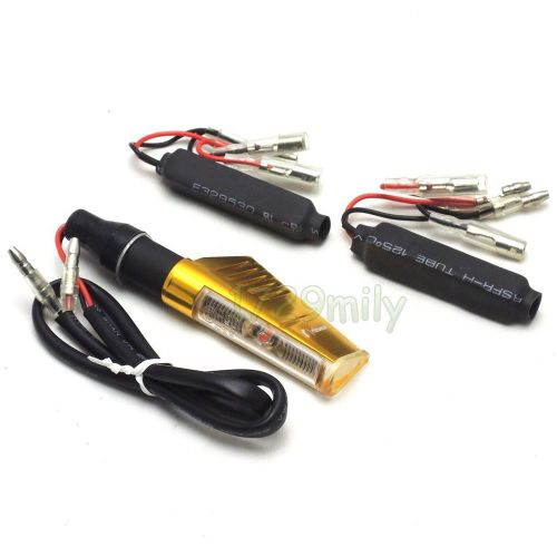 2x universal fit for motorcycle turn signal light blinker for gsxr k5 k6 gold