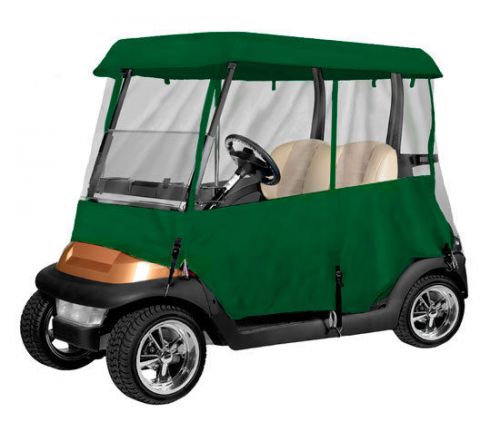 Armor shield 2 passenger golf cart 4 sided enclosure olive color
