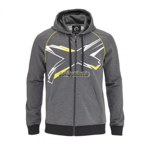 Ski-doo x-team hoodie - heather grey/green