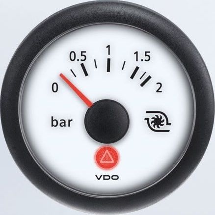 Vdo a2c53417223-s turbo boost 2 bar - (10-180 ohms fuel) - viewline ivory