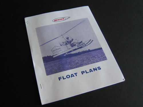 Vintage float plans for bensen gyrocopter model b-8 &amp; gyro-glider 9 pgs + 2 dwgs