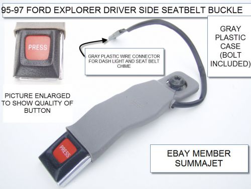 95-97 ford explorer seat belt latch driver side gray left buckle