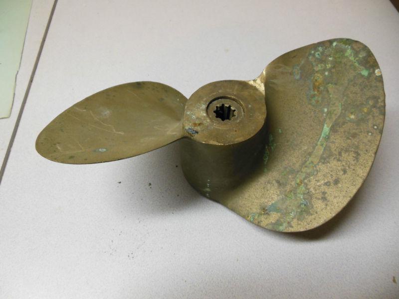 brass propeller 2 blade quick silver two blade prop 9 inch, US $40.00, image 2