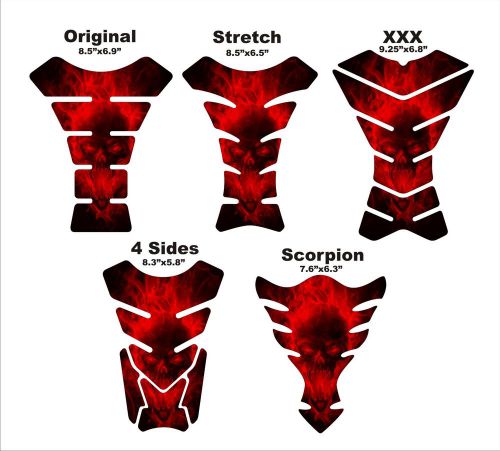 Yamaha yzfr1 yzfr6 fz1 fz6 fz8 yzf600 red skull gel motorcycle tank pad tankpad
