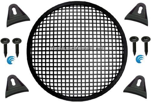 1x black 15&#034; inch sub woofer speaker mesh waffle grill protective cover vwltw