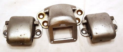 3 piece good set datsun roadster convertible soft top sun visor mounts 1968-70