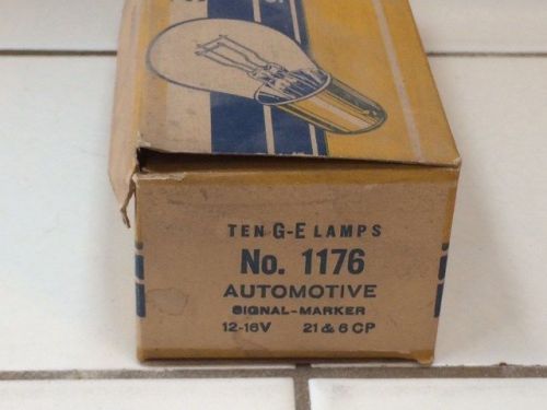 Vintage box ge general electric 1176 12-16v 21&amp;6cp light nos signal marker bulbs