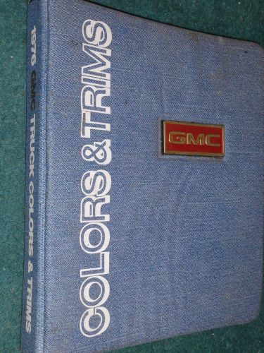 1976 gmc colors &amp; fabrics dealer showroom album / rare orginal pickup sprint van