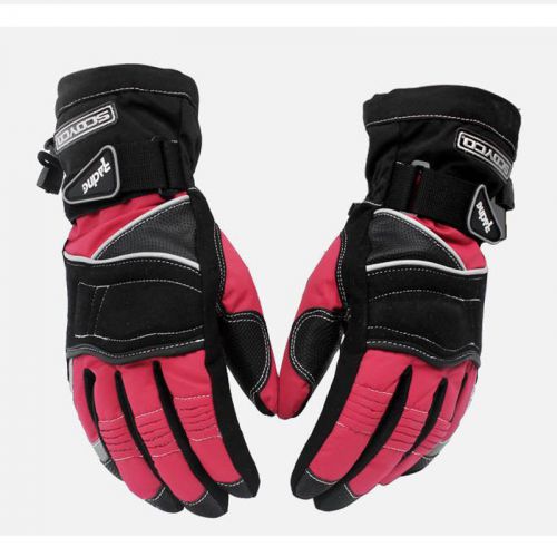 Scoyco adult motorcycle motocross racing short glove waterproof cycling bike red